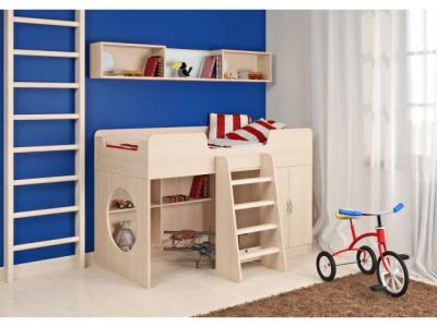 Лот: 3437192. Фото: 1. Детская кровать Л-2. Цвет: венге... Детские кровати и кроватки