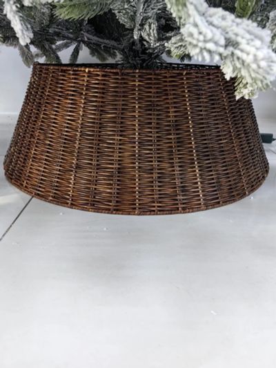 Лот: 25886548. Фото: 1. Корзина юбка для елки шоколад. Гирлянды, шарики, новогодние аксессуары