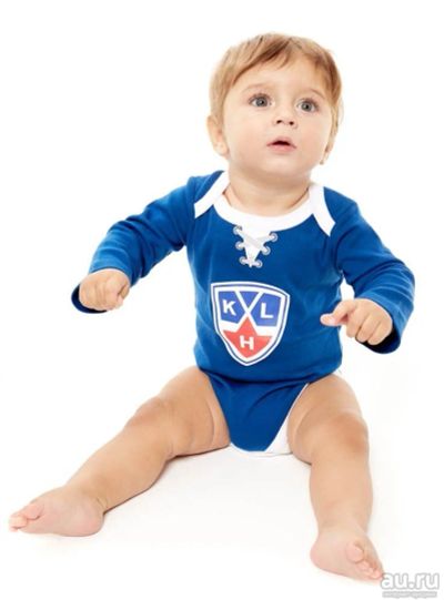 Лот: 13424092. Фото: 1. Боди КХЛ с длинным рукавом, Синий... Спортивная одежда