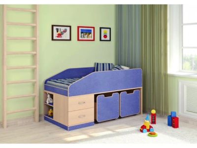 Лот: 3437260. Фото: 1. Детская кровать Л-8. Цвет: лен... Детские кровати и кроватки