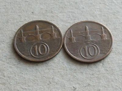 Лот: 20013279. Фото: 1. Монета 10 геллер Чехословакия... Европа