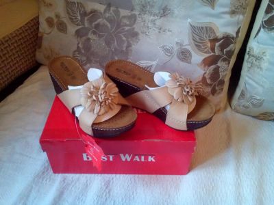 Лот: 4439781. Фото: 1. Сабо натуральная кожа. Сабо