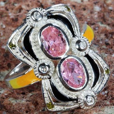 Лот: 763860. Фото: 1. Впечатляющее колечко с нежными... Кольца, перстни