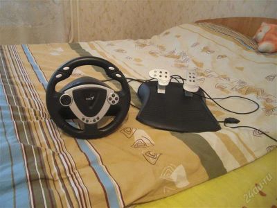Лот: 1283110. Фото: 1. руль genius "twinwheel" vibration... Рули, джойстики