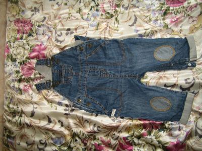 Лот: 5712127. Фото: 1. Комбинезон джинсовый Next 9-12М. Костюмы, пиджаки, комбинезоны