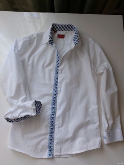 Лот: 15239106. Фото: 1. Рубашка белая 134-140. Рубашки, блузки, водолазки