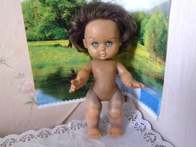 Лот: 9477470. Фото: 1. Кукла ГДР топтыжка - мулатка... Куклы и аксессуары