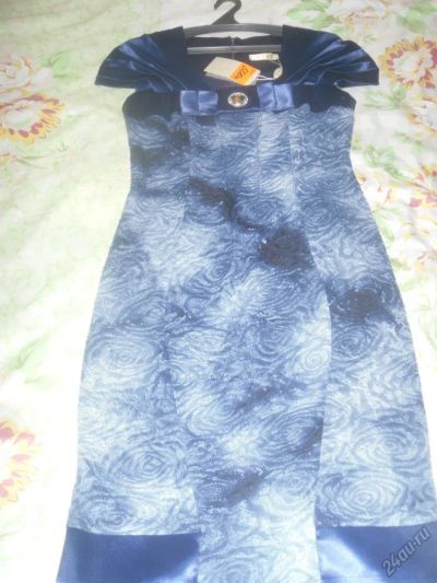 Лот: 5898640. Фото: 1. Платье синее новое,повторные торги. Платья