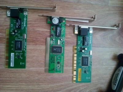 Лот: 10638149. Фото: 1. Сетевые карты 3 штодним лотом. Сетевые карты