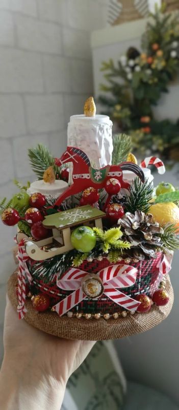 Лот: 25887238. Фото: 1. Композиция "Новогодние чудеса... Авторские куклы, игрушки, поделки