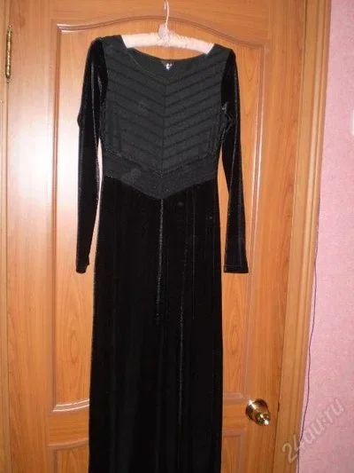 Лот: 36774. Фото: 1. платье черный бархат! новьё! 42-44р. Красноярск