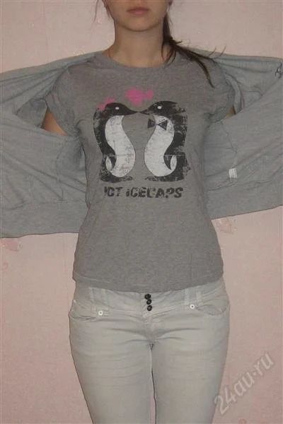 Лот: 2224852. Фото: 1. Серая футболочка 44-46р. Футболки, топы и майки