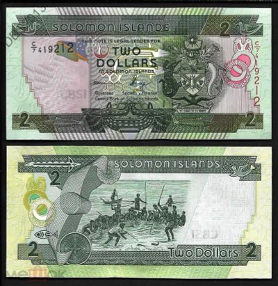 Лот: 20760696. Фото: 1. Соломоновы острова 2 доллара 2011... Австралия и Океания