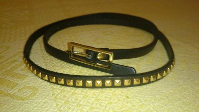 Лот: 5427686. Фото: 1. Ремень черный тонкий женский. Ремни, пояса