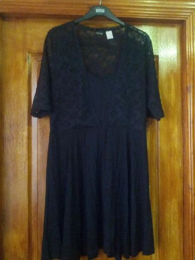 Лот: 6165774. Фото: 1. Платье х/б с кружевом 50-52. Платья