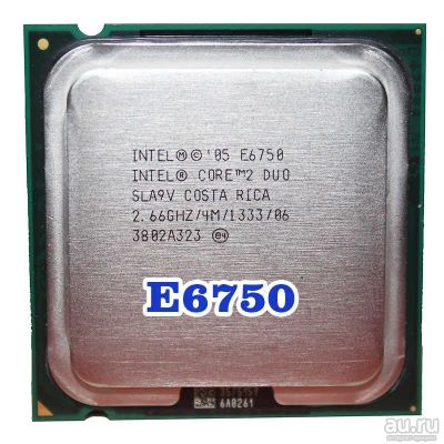 Лот: 12787205. Фото: 1. Процессор Intel Core 2 Duo E6750... Процессоры
