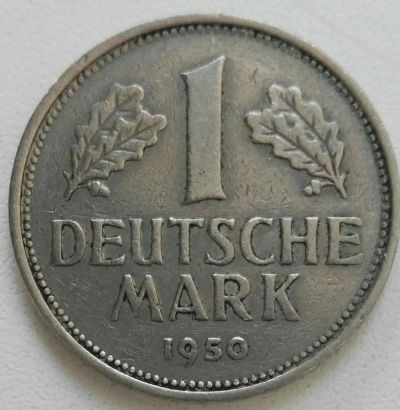 Лот: 19670957. Фото: 1. 1 марка 1950 F ФРГ Германия Штутгарт... Германия и Австрия