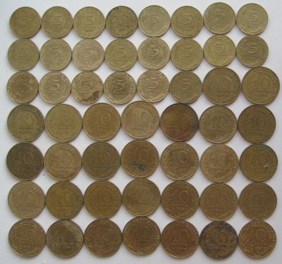 Лот: 8509692. Фото: 1. Франция 5 и 10 сантимов (погодовка... Европа