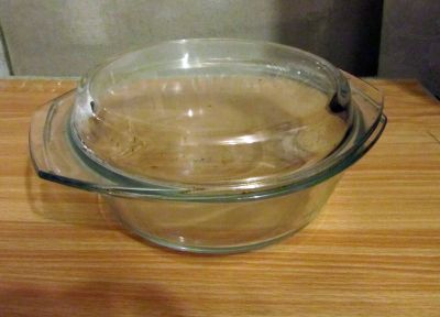 Лот: 15314243. Фото: 1. Форма стеклянная круглая с крышкой. Жаровни, казаны