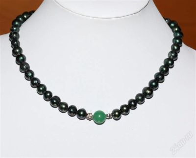 Лот: 1317054. Фото: 1. Ожерелье из натурального черного... Колье