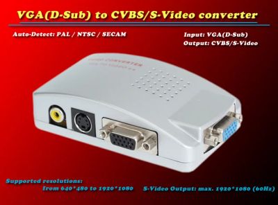 Лот: 6763976. Фото: 1. VGA (D-Sub) to S-video/CVBS видео... Другое (аксессуары)