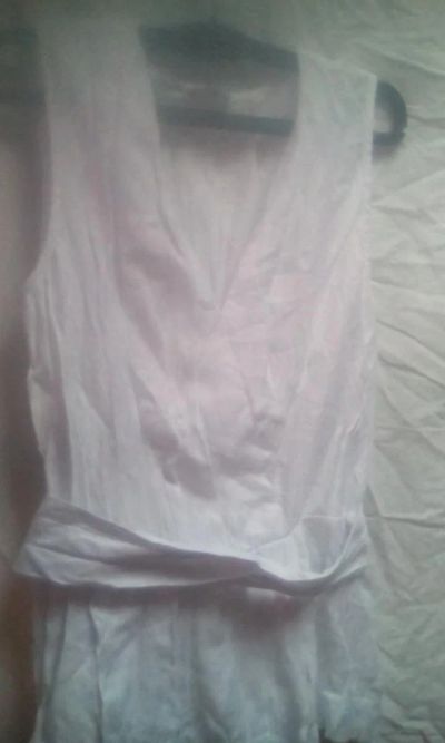 Лот: 7434954. Фото: 1. блузка белая,без рукава ,вискоза... Блузы, рубашки