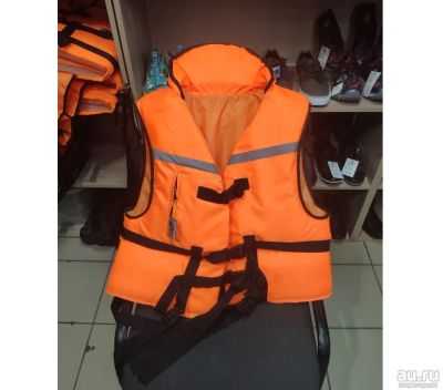 Лот: 17503789. Фото: 1. Спасательный жилет оранжевый спасжилет... Аксессуары для лодок и катеров