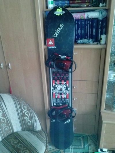 Лот: 4652572. Фото: 1. сноуборд nitro misfit 158рос крепы... Комплект в сборе