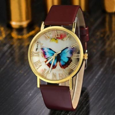 Лот: 6396205. Фото: 1. Красивые женские часики с бабочкой... Оригинальные наручные часы