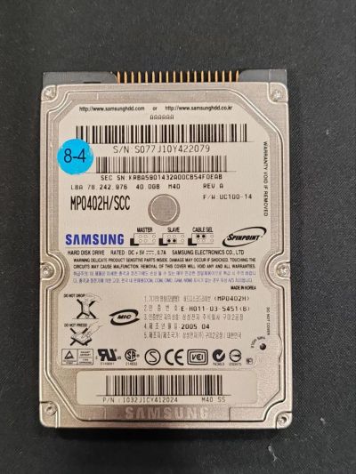 Лот: 25896319. Фото: 1. Жесткий диск IDE 2.5" Samsung... Жёсткие диски (HDD)