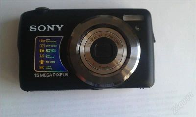 Лот: 2875516. Фото: 1. Sony 15 mega pixels обмен на Плеер. Цифровые компактные