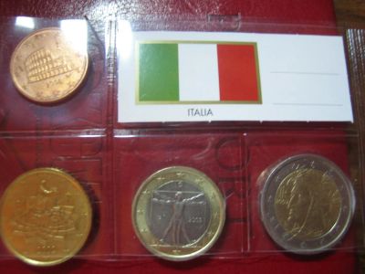 Лот: 3433498. Фото: 1. Италия набор евро от 1цента до... Европа
