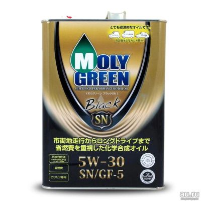 Лот: 7271557. Фото: 1. Moly Green Black SN 5W-30 4L... Масла, жидкости