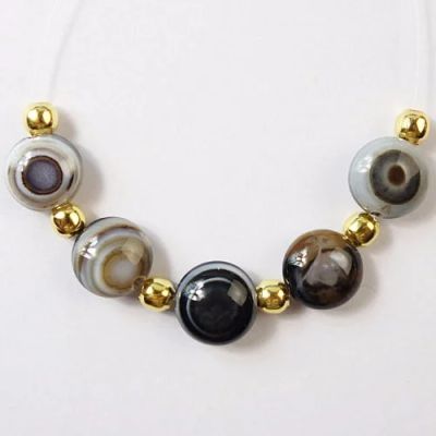 Лот: 8863500. Фото: 1. 14x8mm Black Onyx Agate 5 штук... Драгоценные и поделочные камни
