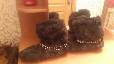 Лот: 6638439. Фото: 1. Угги очень теплые из кролика 39-40. Угги, унты, валенки