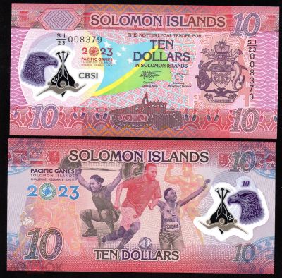 Лот: 21572767. Фото: 1. Соломоновы острова 10 долларов... Австралия и Океания