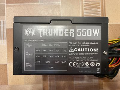 Лот: 25884781. Фото: 1. Блок питания CoolerMaster Thunder... Корпуса, блоки питания