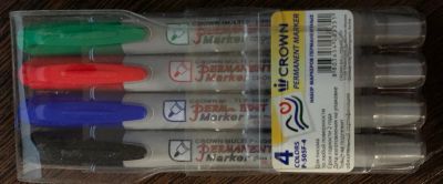 Лот: 17266537. Фото: 1. Набор перманентных маркеров Crown... Ручки, карандаши, маркеры