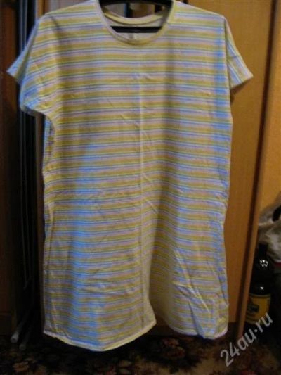 Лот: 1540185. Фото: 1. Полосатая удлиненная футболка. Домашняя одежда