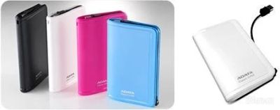 Лот: 2146580. Фото: 1. 750GB внешний HD A-Data CH94 голубой. USB-флеш карты