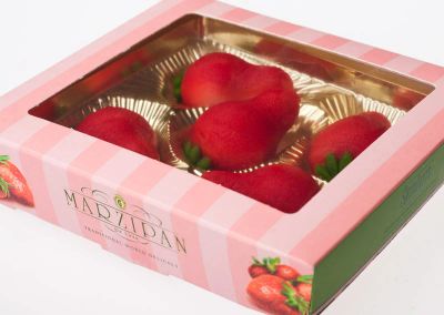 Лот: 3552629. Фото: 1. Марципановая клубничка. К чаю... Другое (кондитерские изделия, конфеты)