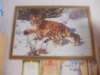 Лот: 1606919. Фото: 1. картина тигрята. Произведения