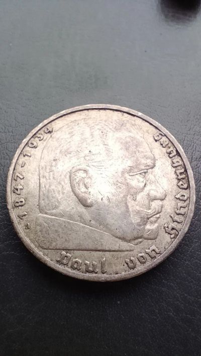 Лот: 21765299. Фото: 1. 5 марок 1936 года серебро 900... Германия и Австрия