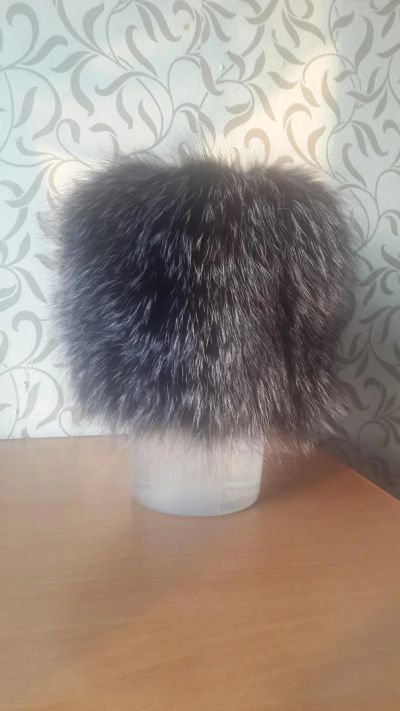 Лот: 6720729. Фото: 1. Шапка кубанка чернобурка вязаная... Головные уборы