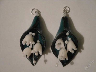 Лот: 793957. Фото: 1. Изделия из полимерной глины серьги... Серьги, каффы
