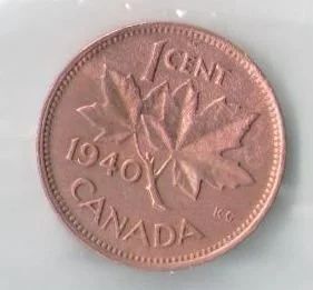 Лот: 13056205. Фото: 1. 1 цент 1940 года, Канада (к3-1... Америка