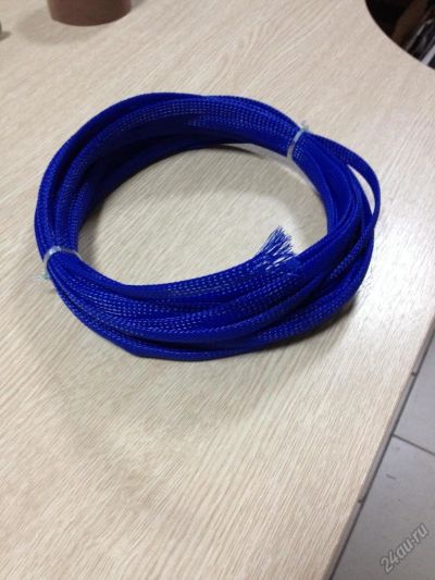 Лот: 5631700. Фото: 1. Гибкая синяя оплетка для кабеля... Другое (электрооборудование)