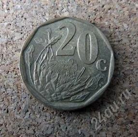 Лот: 1293529. Фото: 1. Цветок королевской протеи на монете... Африка