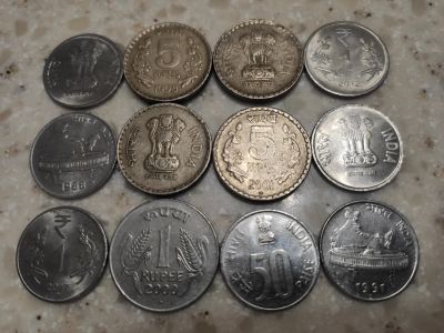 Лот: 20306642. Фото: 1. 12 монет Индии. Азия