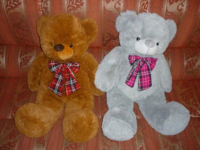 Лот: 4569101. Фото: 1. Медведь пушистый с бантом. Остался... Мягкие